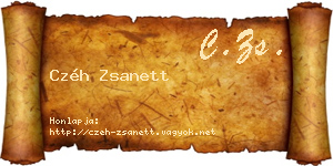 Czéh Zsanett névjegykártya